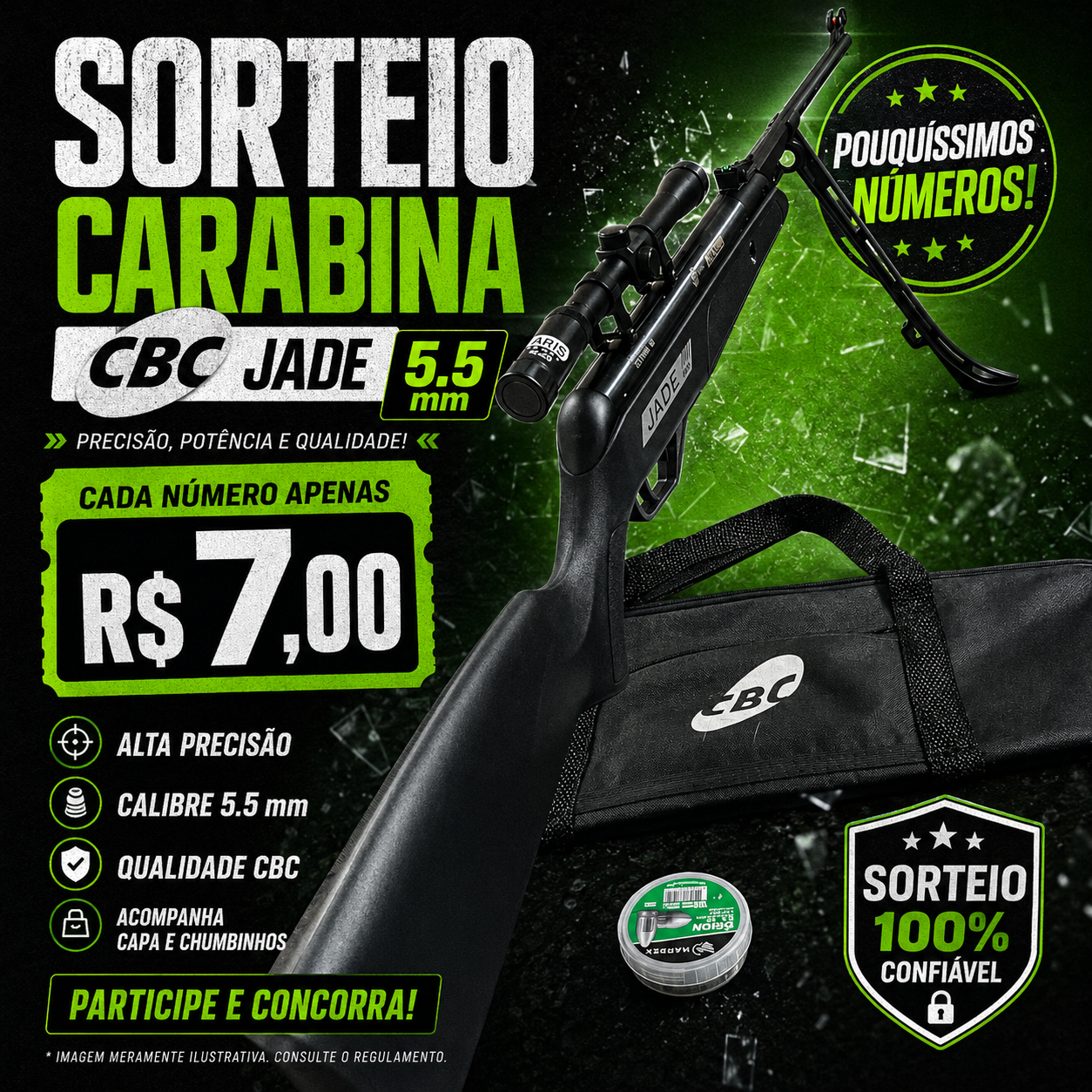 Sorteio Carabina cbc 5.5 